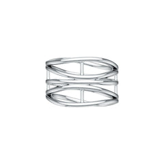 Sterling Silver Multi-Row Wave Ring DHJ