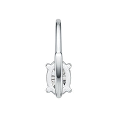 Platinum Semi Mount Earrings Setting Oval OV 7X5mm DHJ