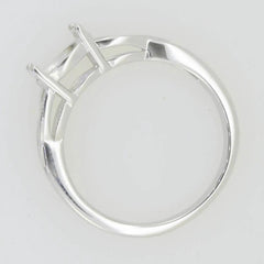 10K Gold Semi Mount Ring Setting Round RD 8x8mm White Topaz DHJ