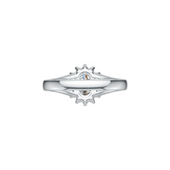 Platinum Semi Mount Ring Setting Oval OV 7X5mm Halo Diamond Accent DHJ