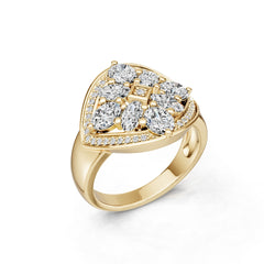 18K Gold Semi Mount Ring Setting Oval Ov 5x4mm Diamond Accent Syz Jewelry