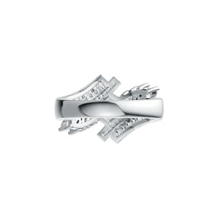 Sterling Silver Semi Mount Ring Setting Round RD 6x6mm Bypass DHJ