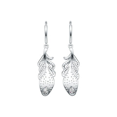 14K Gold Semi Mount Earrings Setting Pear PE 5X3mm Feather Theme Diamond Accent DHJ