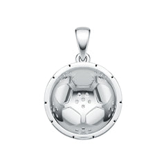 Platinum Pendant with or Moissanite Soccer Ball Theme Diamond Accent DHJ