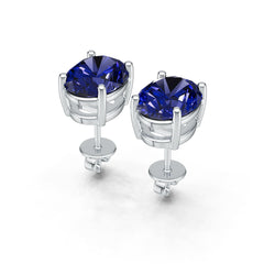Sterling Silver Semi Mount Earrings Setting Round Rd 5x7mm DHJ