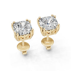 Sterling Silver Semi Mount Earrings Setting Cushion Cu 6x6mm DHJ