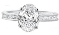 18K Gold Semi Mount Ring Setting Oval OV 9X7mm DHJ