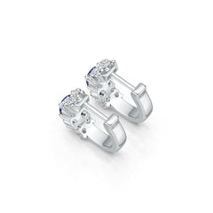 18K Gold Semi Mount Earrings Setting Round RD 5.3mm with Diamond Accents