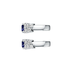 Platinum Semi Mount Earrings Setting Round RD 5.3mm Diamond Accent