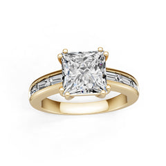 Sterling Silver Semi Mount Ring Setting Princess PS 8mm DHJ