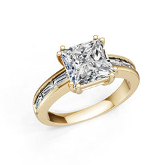 Sterling Silver Semi Mount Ring Setting Princess PS 8mm DHJ