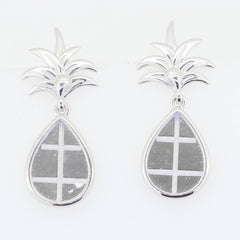 Sterling Silver Semi Mount Earrings Setting Pear PE 14X10mm Pineapple - Syzjewelry