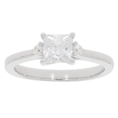 Sterling Silver Semi Mount Ring Setting Princess SQ 5.5X5.5mm - Syzjewelry