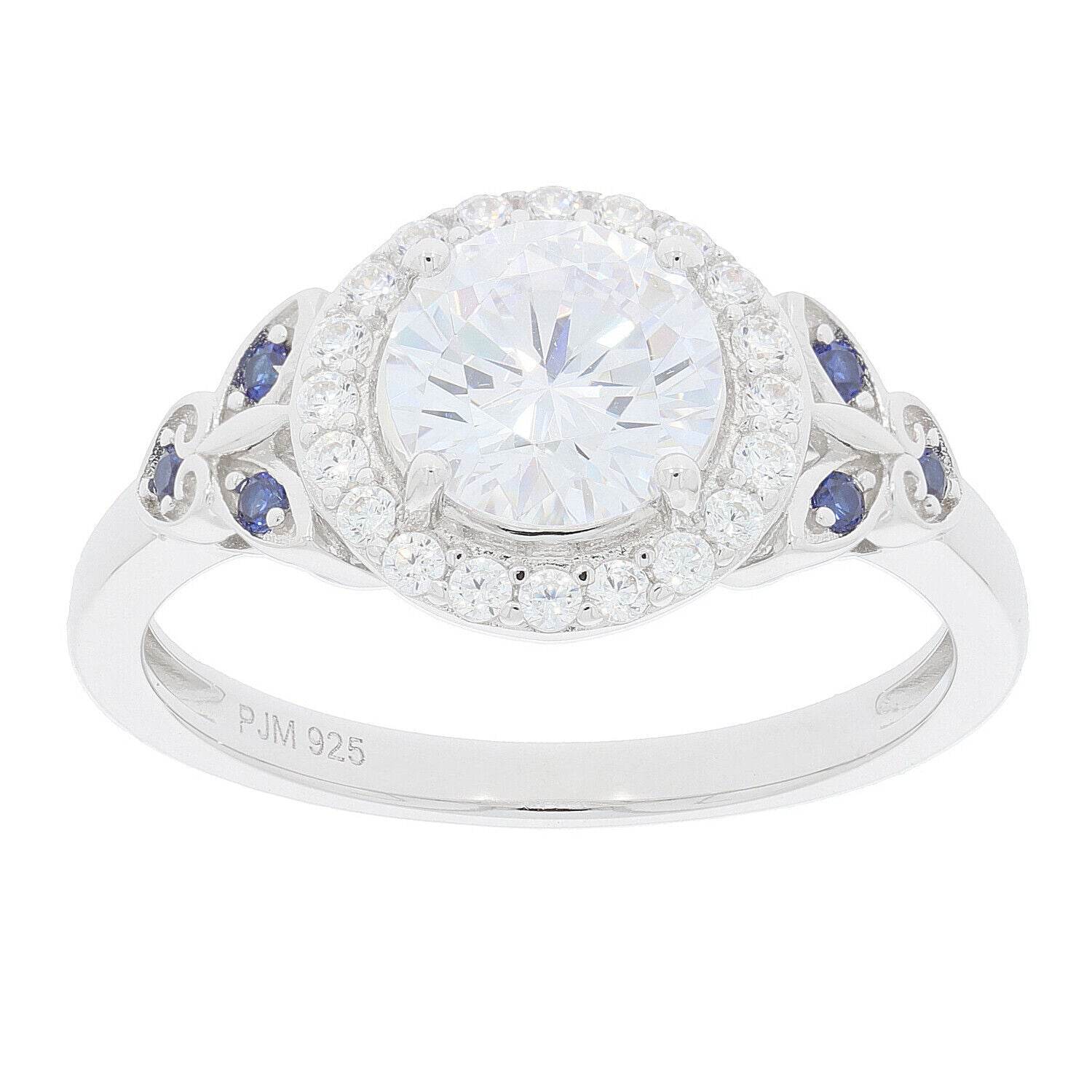 Sterling Silver Semi Mount Ring Setting Round RD 8x8mm White Topaz - Syzjewelry