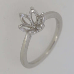 Jewelry Wax Semi Mount Ring Setting Round RD 8x8mm Tulip Head w/ 6 Pron