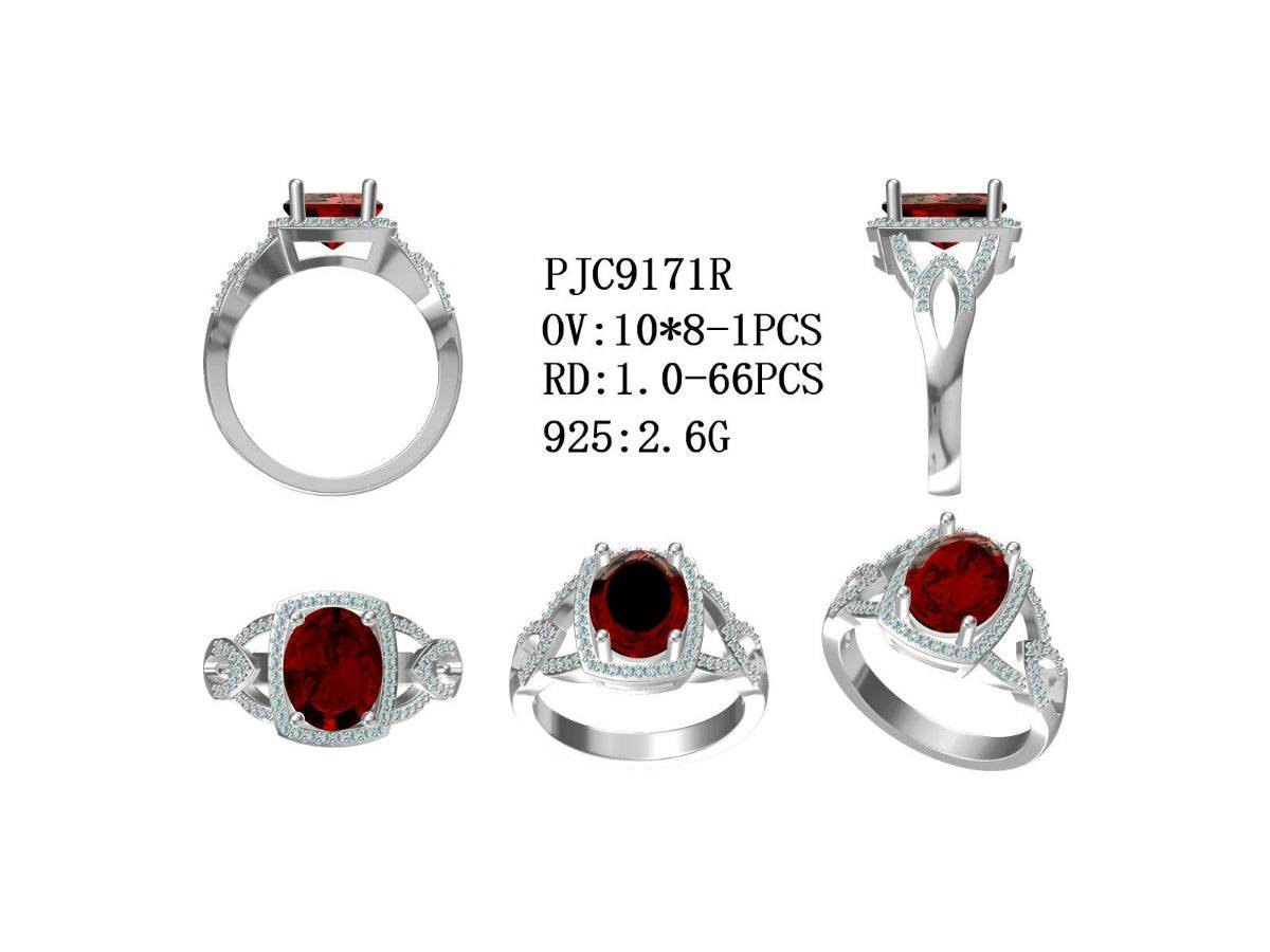 Sterling Silver Semi Mount Ring Setting Oval OV 10X8mm - Syzjewelry