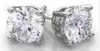 Sterling Silver Semi Mount Earrings Setting Round RD 5x5mm - Syzjewelry