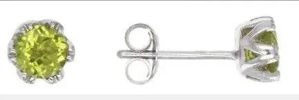 Sterling Silver Semi Mount Earrings Setting Round RD 7x7mm - Syzjewelry