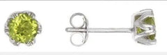Sterling Silver Semi Mount Earrings Setting Round RD 7x7mm - Syzjewelry