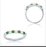 Sterling Silver Semi Mount Ring Setting Round RD Stone-5粒mm - Syzjewelry