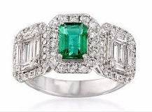 Sterling Silver Semi Mount Ring Setting Emerald OCT 6X4mm - Syzjewelry