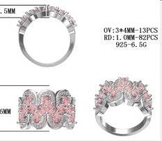 Sterling Silver Semi Mount Ring Setting Oval OV 4X3mm - Syzjewelry