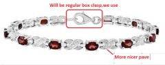 Sterling Silver Semi Mount Bracelet Setting Oval OV 7X5mm - Syzjewelry