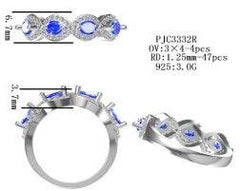 Sterling Silver Semi Mount Ring Setting Oval OV 4X3mm - Syzjewelry