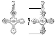 Sterling Silver Semi Mount Pendant Setting Round RD 8x8mm - Syzjewelry
