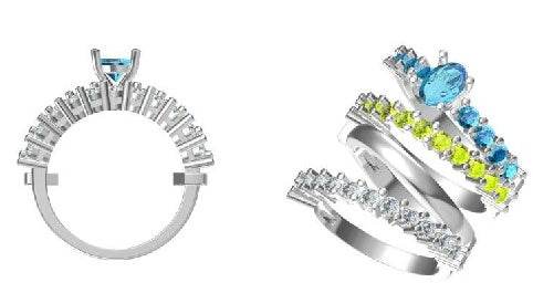 Sterling Silver Semi Mount Ring Setting Oval OV 7X5mm - Syzjewelry