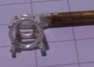 Halbmontierte Ohrringe aus Sterlingsilber, rund, RD, 8 x 8 mm 