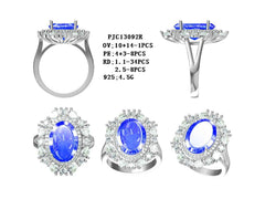 Sterling Silver Semi Mount Ring Setting Oval OV 14X10mm - Syzjewelry