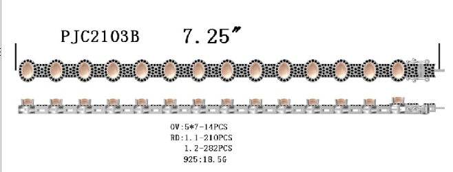 Sterling Silver Semi Mount Bracelet Setting Oval OV 7X5mm - Syzjewelry