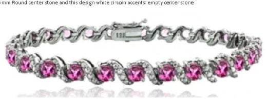 Sterling Silver Semi Mount Bracelet Setting Round RD 5x5mm - Syzjewelry