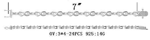 Sterling Silver Semi Mount Bracelet Setting Oval OV 4X3mm - Syzjewelry
