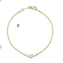 Sterling Silver Semi Mount Bracelet Setting Princess SQ 8X8mm - Syzjewelry