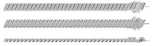 Sterling Silver Semi Mount Bracelet Setting Round RD 3x3mm - Syzjewelry