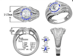 Sterling Silver Semi Mount Ring Setting Round RD 7.0mm - Syzjewelry