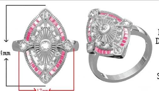 Sterling Silver Semi Mount Ring Setting Round RD 3x3mm - Syzjewelry