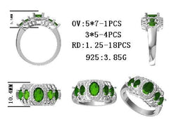 Sterling Silver Semi Mount Ring Setting Oval OV 7X5mm - Syzjewelry