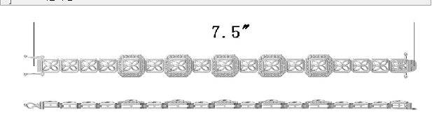 Sterling Silver Semi Mount Bracelet Setting Round RD 1.7mm - Syzjewelry