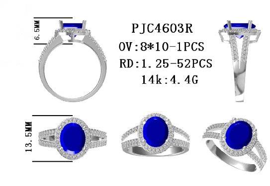 Sterling Silver Semi Mount Ring Setting Oval OV 10X8mm - Syzjewelry