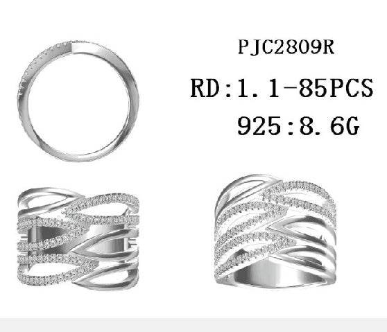 Sterling Silver Semi Mount Ring Setting Round RD 1.1mm - Syzjewelry
