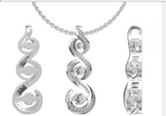 Sterling Silver Semi Mount Pendant Setting Round RD 5x5mm - Syzjewelry