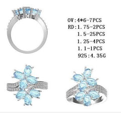 Sterling Silver Semi Mount Ring Setting Oval OV 6X4mm - Syzjewelry