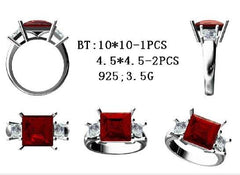 Sterling Silver Semi Mount Ring Setting Princess SQ 10X10mm - Syzjewelry