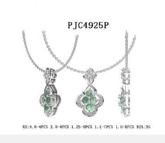 Sterling Silver Semi Mount Pendant Setting Round RD 4x4mm - Syzjewelry