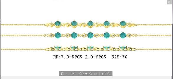 Sterling Silver Semi Mount Bracelet Setting Round RD 7x7mm - Syzjewelry