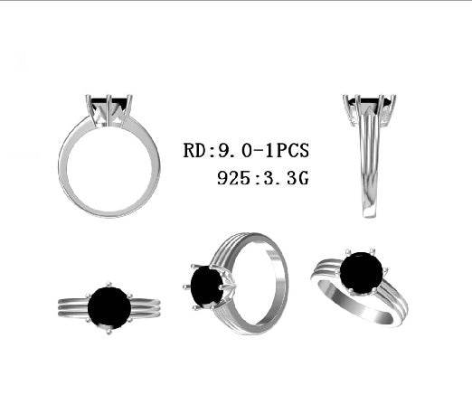 Sterling Silver Semi Mount Earrings Setting Round RD 7x7mm - Syzjewelry