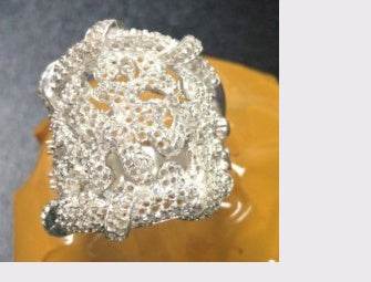 Sterling Silver Semi Mount Ring Setting Round RD Cluster 群镶mm - Syzjewelry